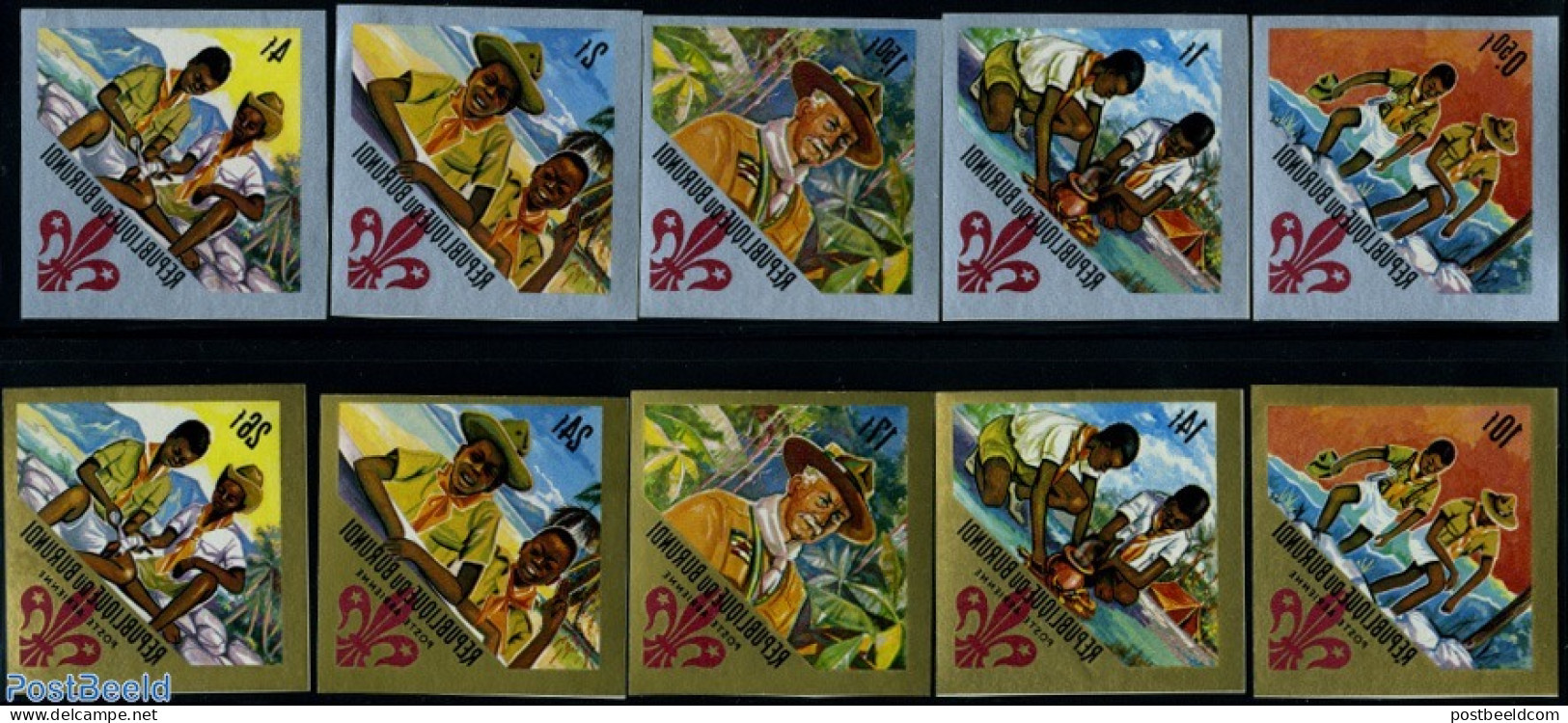 Burundi 1967 Scouting 10v Imperforated, Mint NH, Sport - Scouting - Other & Unclassified