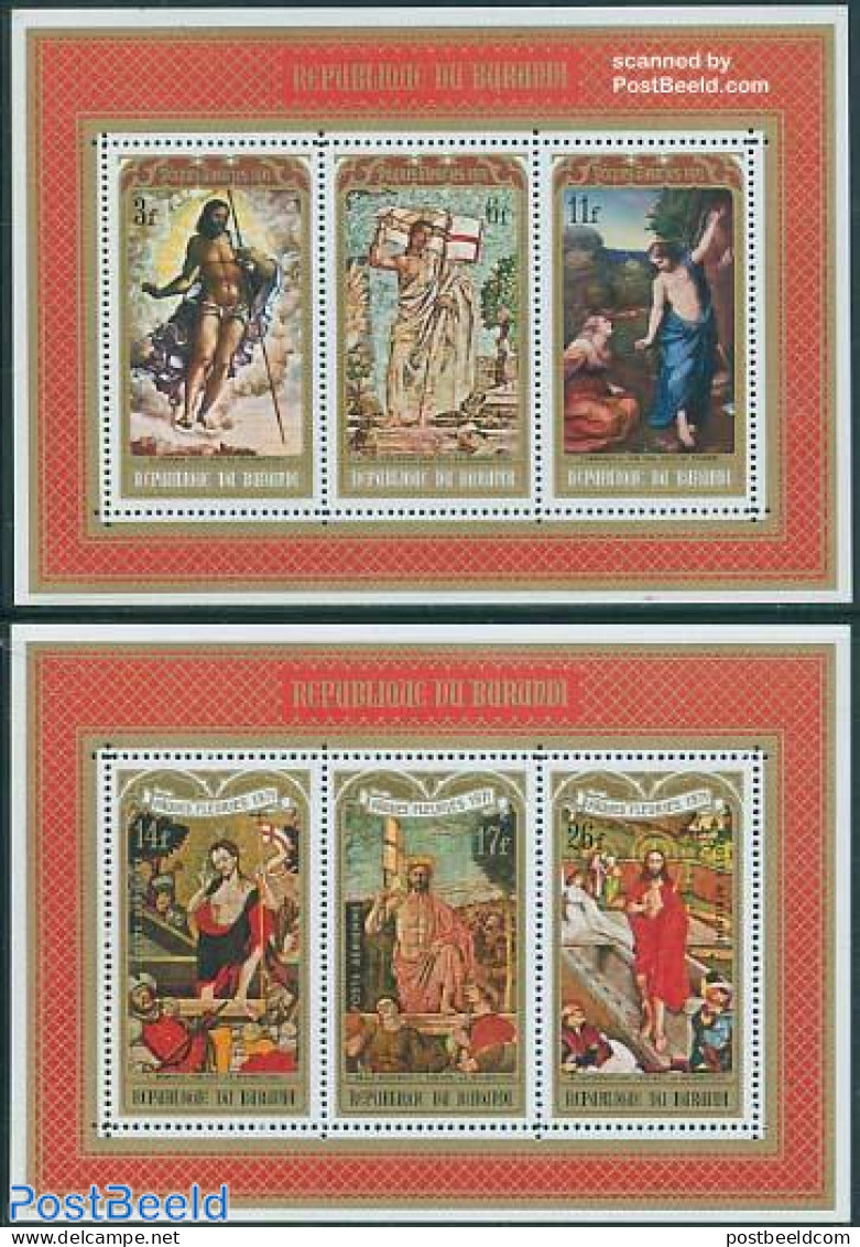 Burundi 1971 Easter 2 S/s, Mint NH, Religion - Religion - Art - Paintings - Other & Unclassified