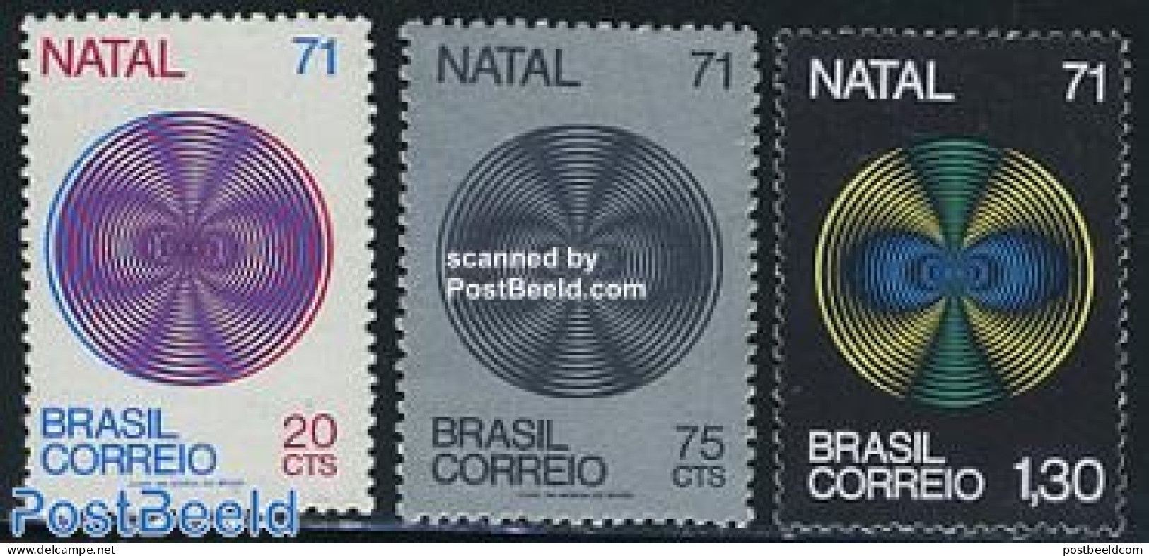 Brazil 1971 Christmas 3v, Mint NH, Religion - Christmas - Unused Stamps