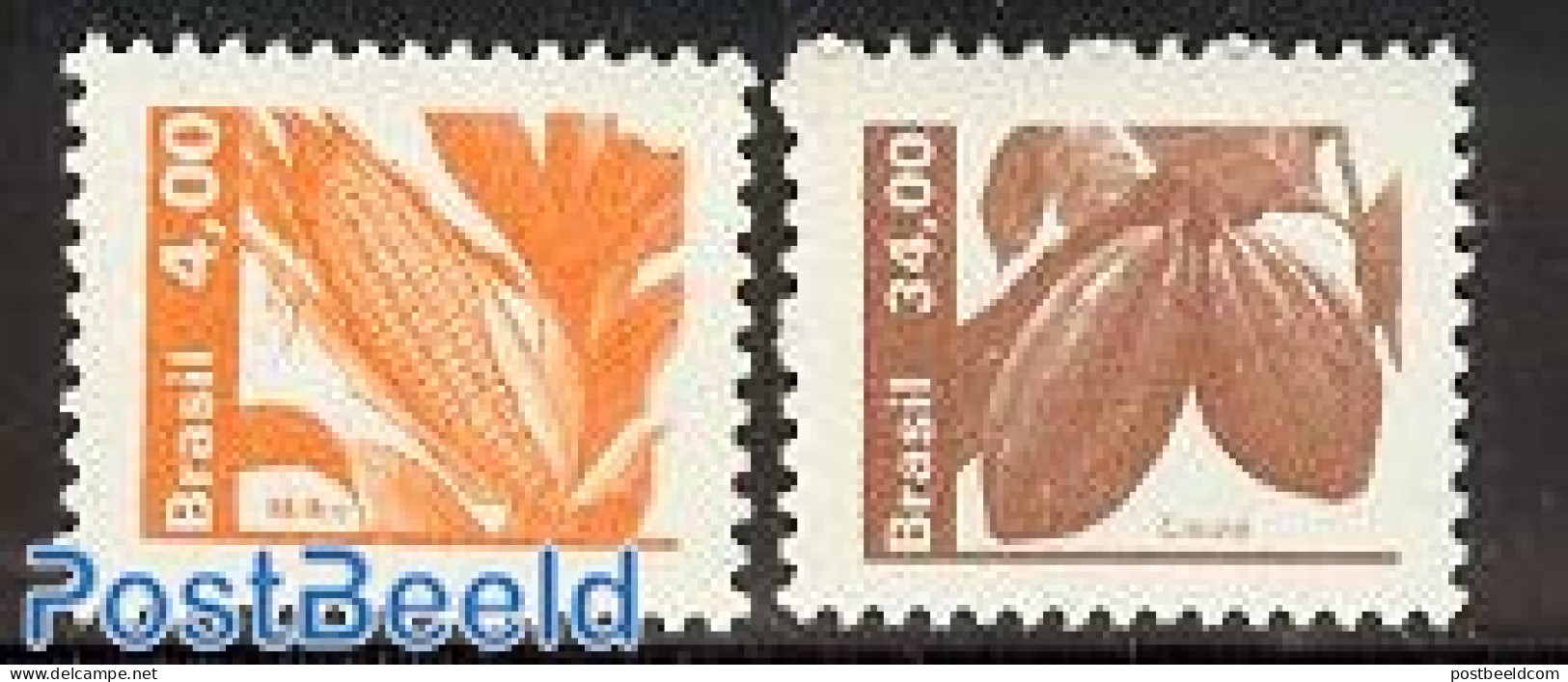 Brazil 1980 Definitives 2v, Mint NH, Nature - Fruit - Unused Stamps