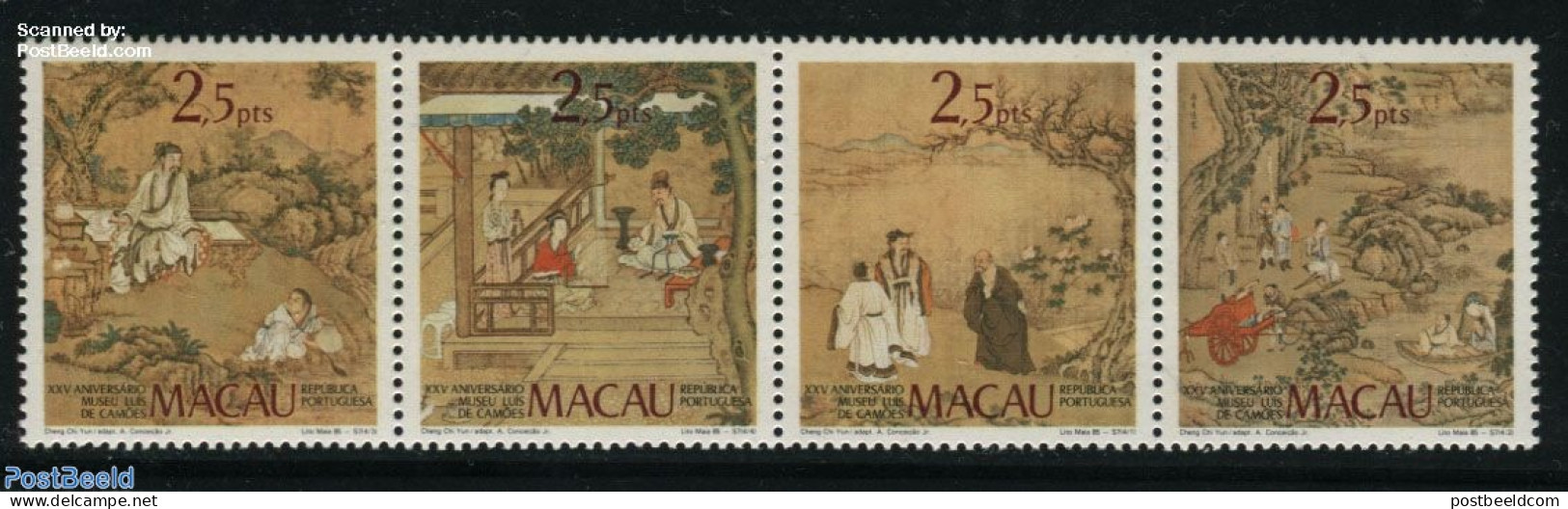 Macao 1985 Luis De Camoes Museum 4v [:::], Mint NH, Art - Museums - Paintings - Nuevos