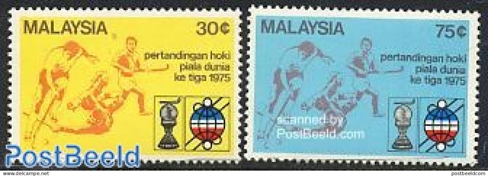 Malaysia 1975 Hockey Championship 2v, Mint NH, Sport - Hockey - Sport (other And Mixed) - Hockey (Field)
