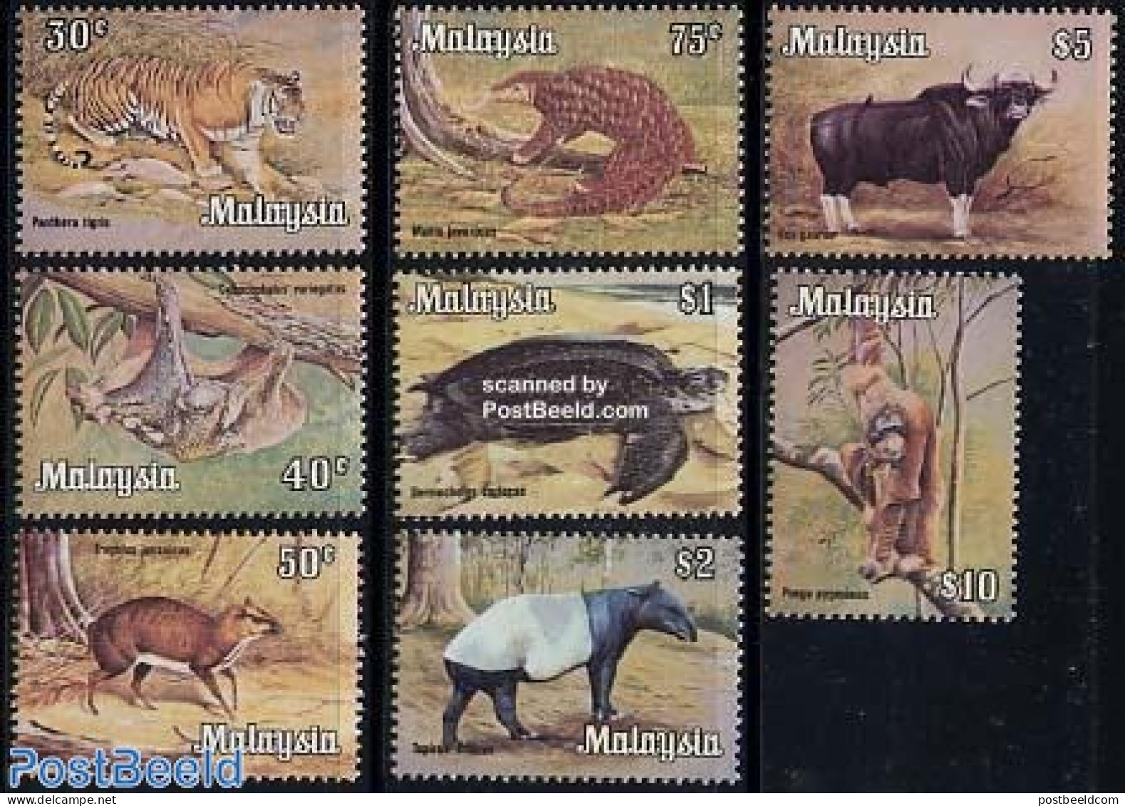 Malaysia 1979 Definitives 8v With WM, Mint NH, Nature - Animals (others & Mixed) - Cat Family - Monkeys - Reptiles - T.. - Other & Unclassified