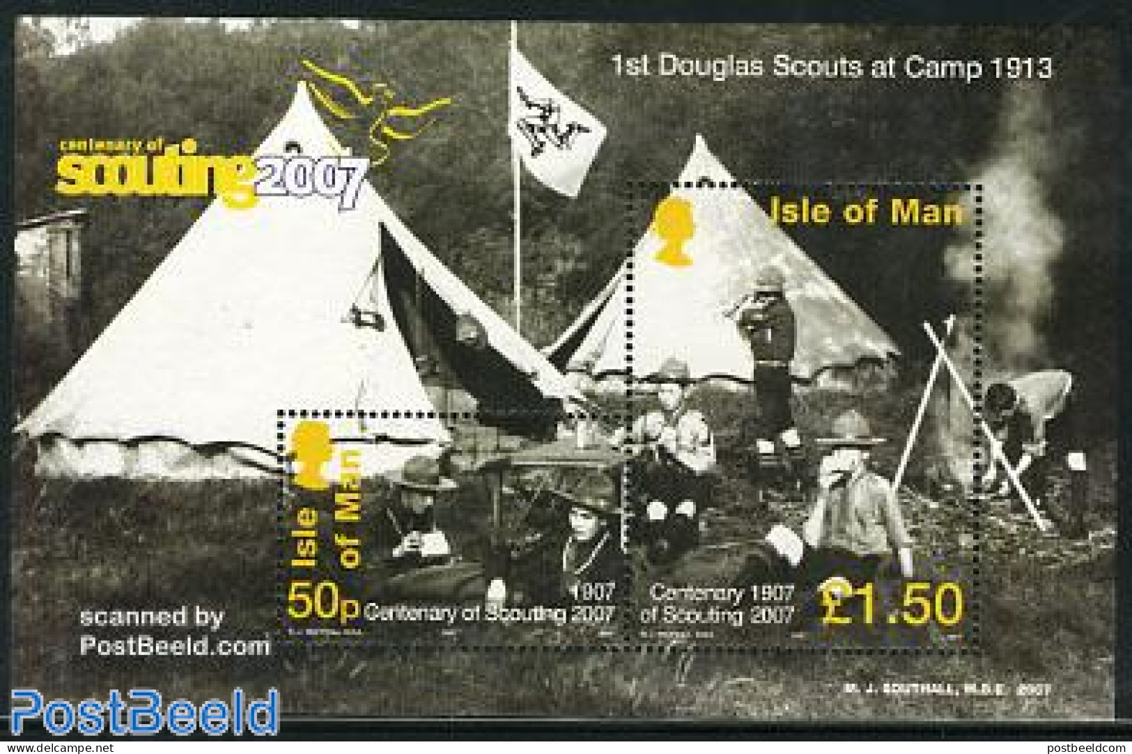 Isle Of Man 2007 Scouting Centenary S/s, Mint NH, Sport - Scouting - Man (Ile De)