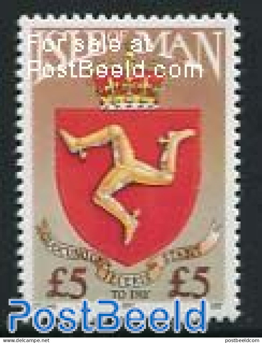 Isle Of Man 1992 Postage Due 1v, Mint NH, History - Coat Of Arms - Man (Ile De)
