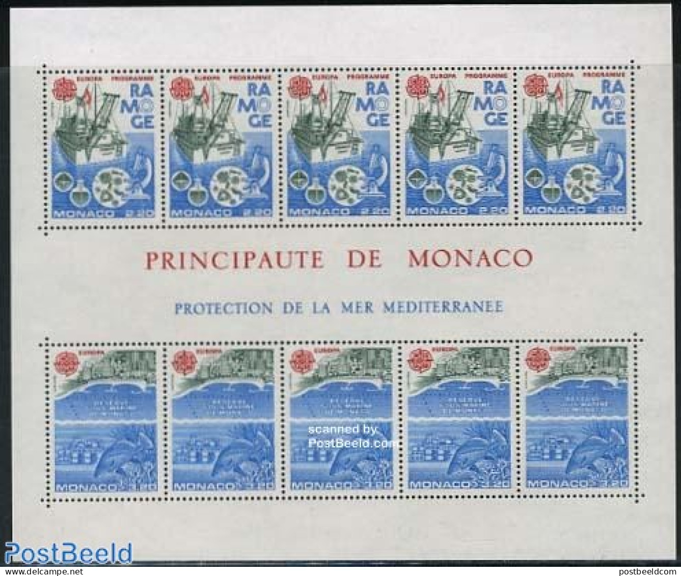 Monaco 1986 Europa, Environment S/s, Mint NH, History - Nature - Europa (cept) - Environment - Fish - Ungebraucht