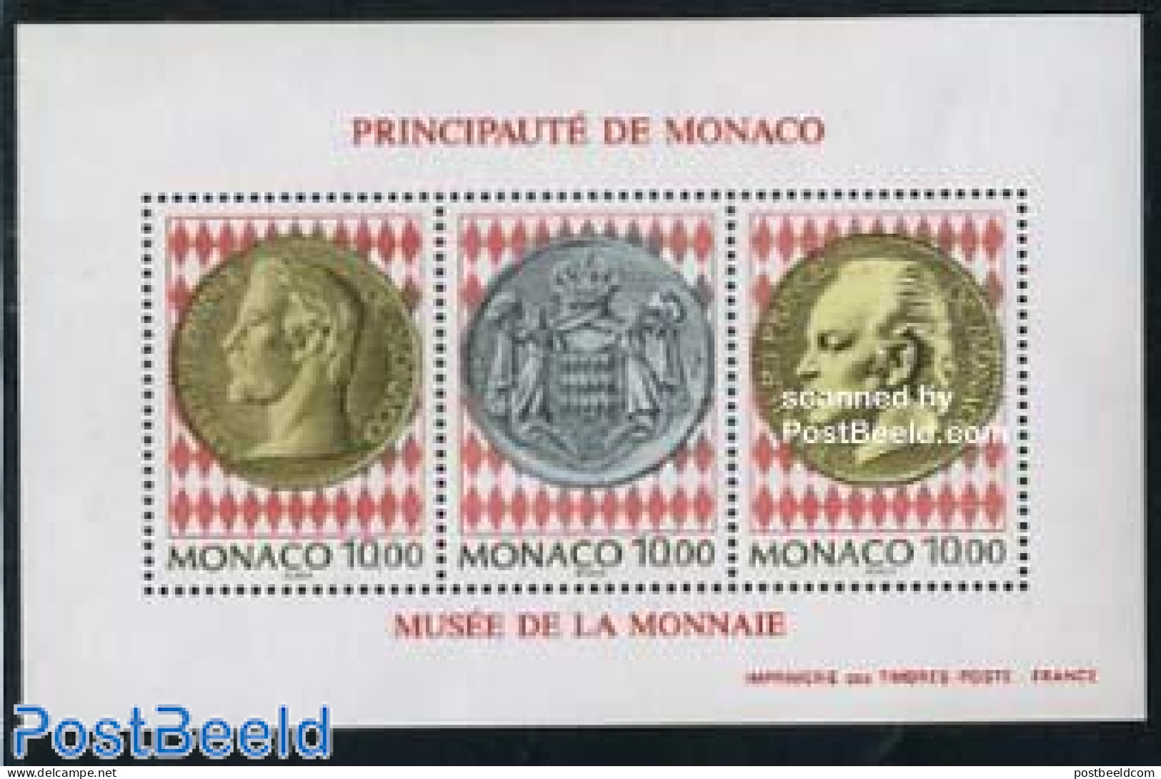 Monaco 1994 Stamp & Coin Museum S/s, Mint NH, Various - Money On Stamps - Unused Stamps