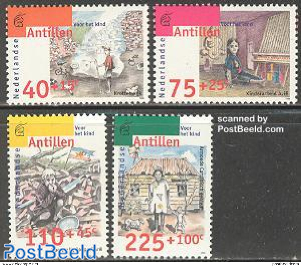 Netherlands Antilles 1996 Child Welfare 4v, Mint NH, Various - Textiles - Textile