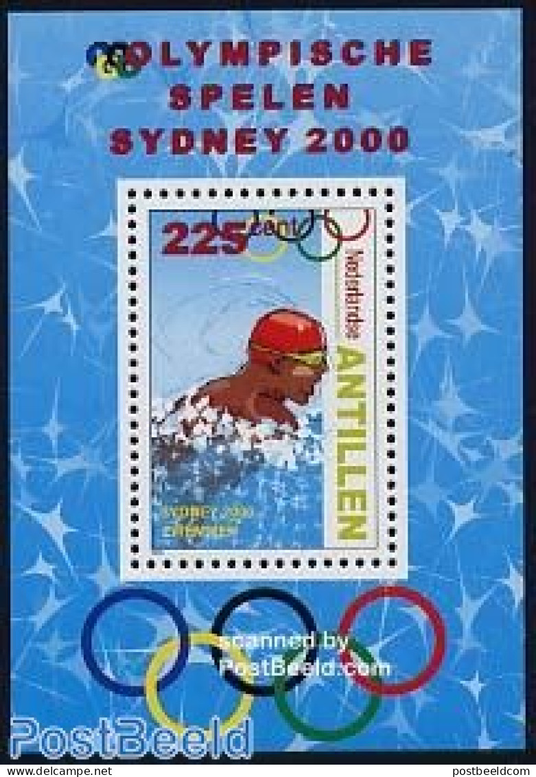 Netherlands Antilles 2000 Sydney Olympic Games S/s, Mint NH, Sport - Olympic Games - Swimming - Swimming
