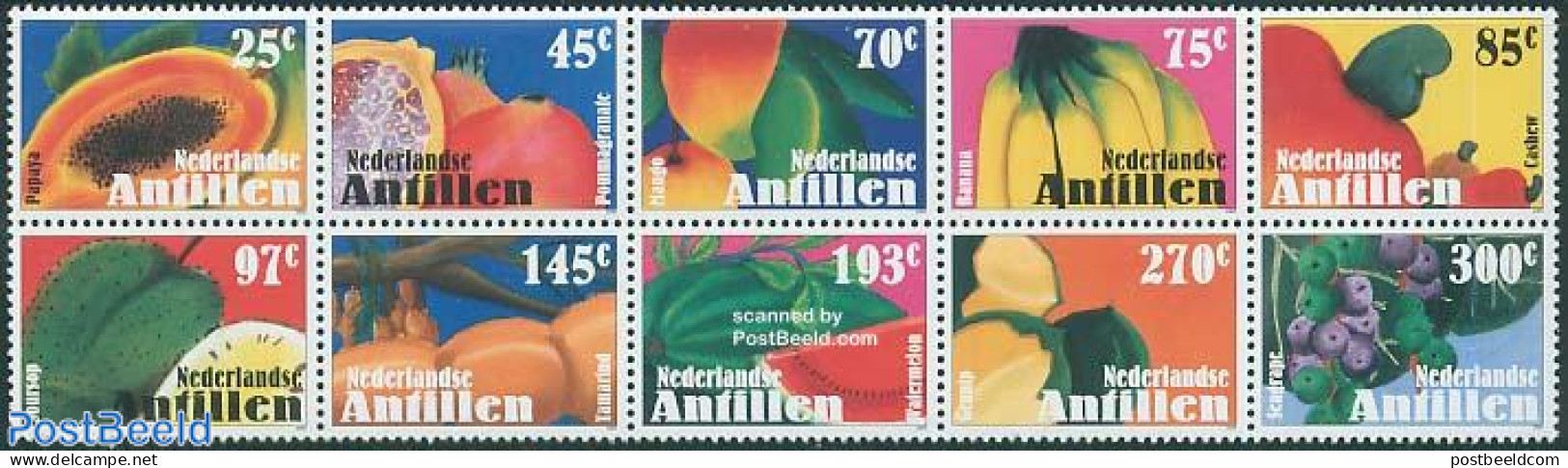 Netherlands Antilles 2005 Fruits 10v [++++], Mint NH, Nature - Fruit - Fruits