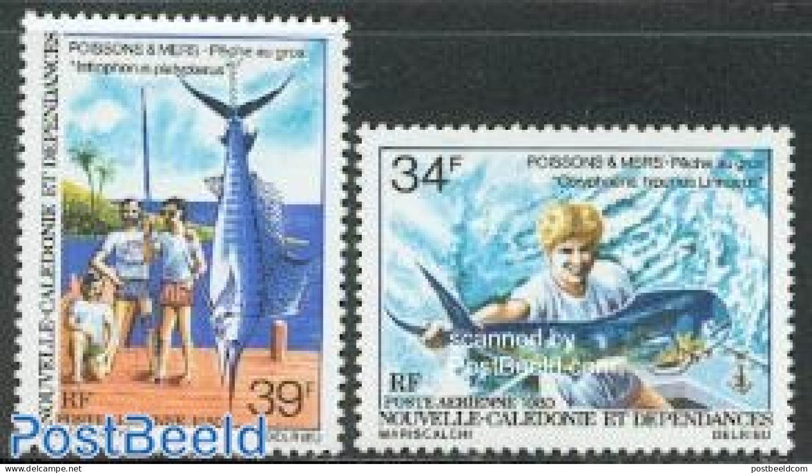 New Caledonia 1980 Sea Fishing 2v, Mint NH, Nature - Fish - Fishing - Unused Stamps