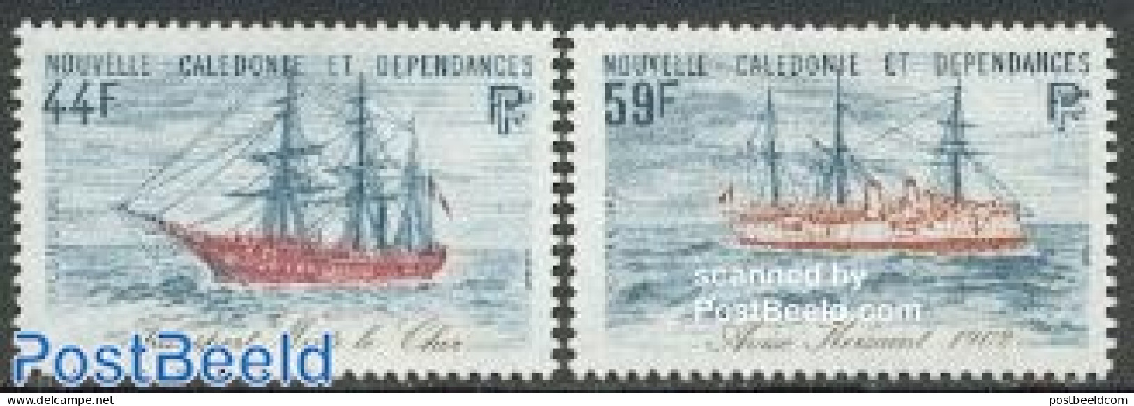 New Caledonia 1982 Ships 2v, Mint NH, Transport - Ships And Boats - Ungebraucht