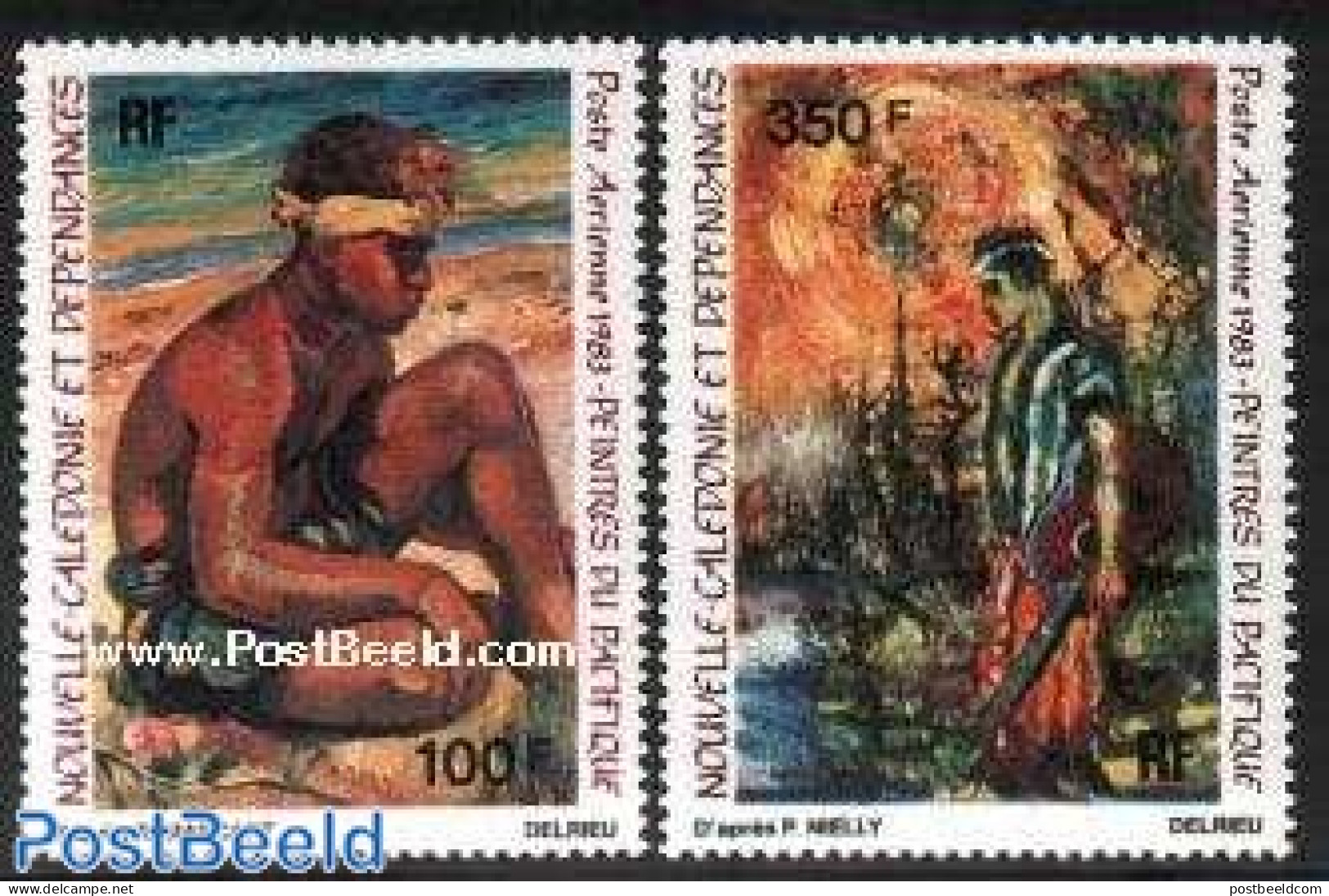 New Caledonia 1983 Paintings 2v, Mint NH, Art - Modern Art (1850-present) - Paintings - Ungebraucht