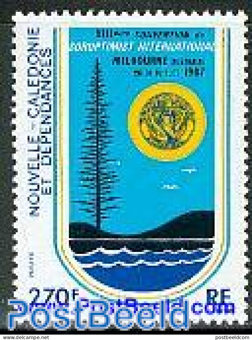 New Caledonia 1987 Soroptimist 1v, Mint NH, History - Nature - Women - Trees & Forests - Neufs