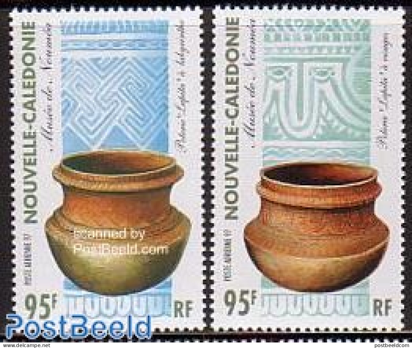 New Caledonia 1997 Art Objects 2v, Mint NH, Art - Ceramics - Neufs