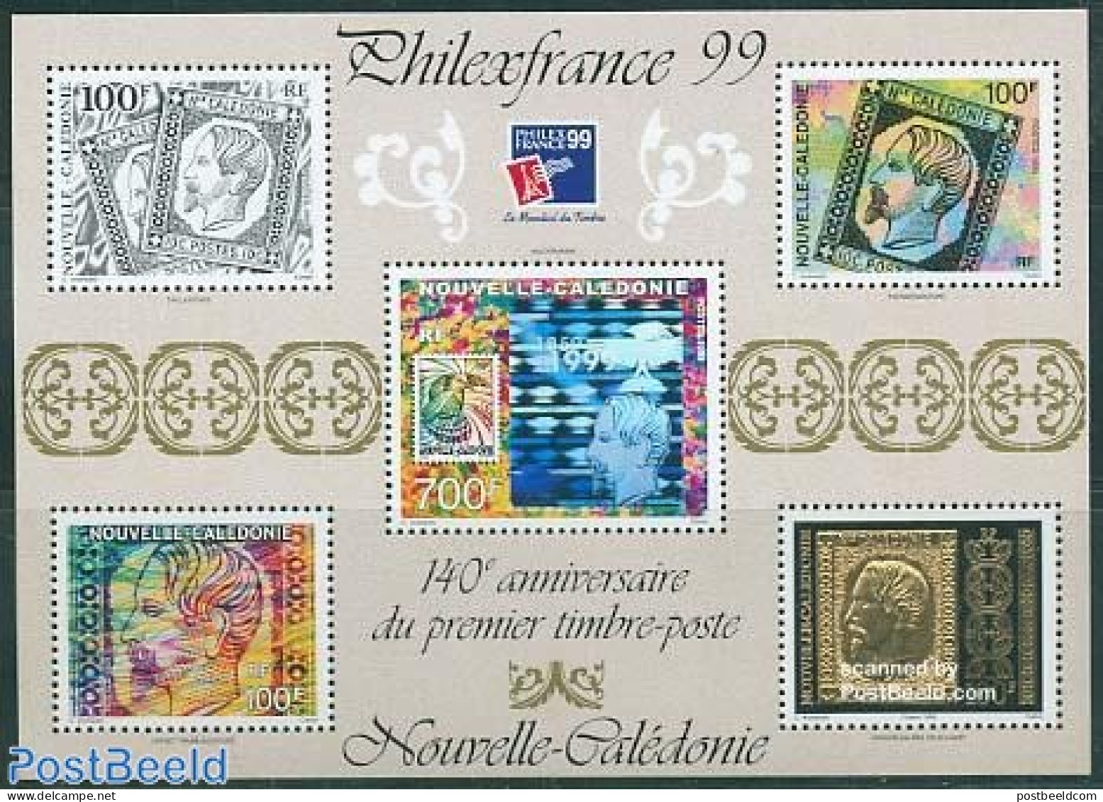 New Caledonia 1999 Philexfrance S/s, Mint NH, Various - Philately - Stamps On Stamps - Holograms - Neufs