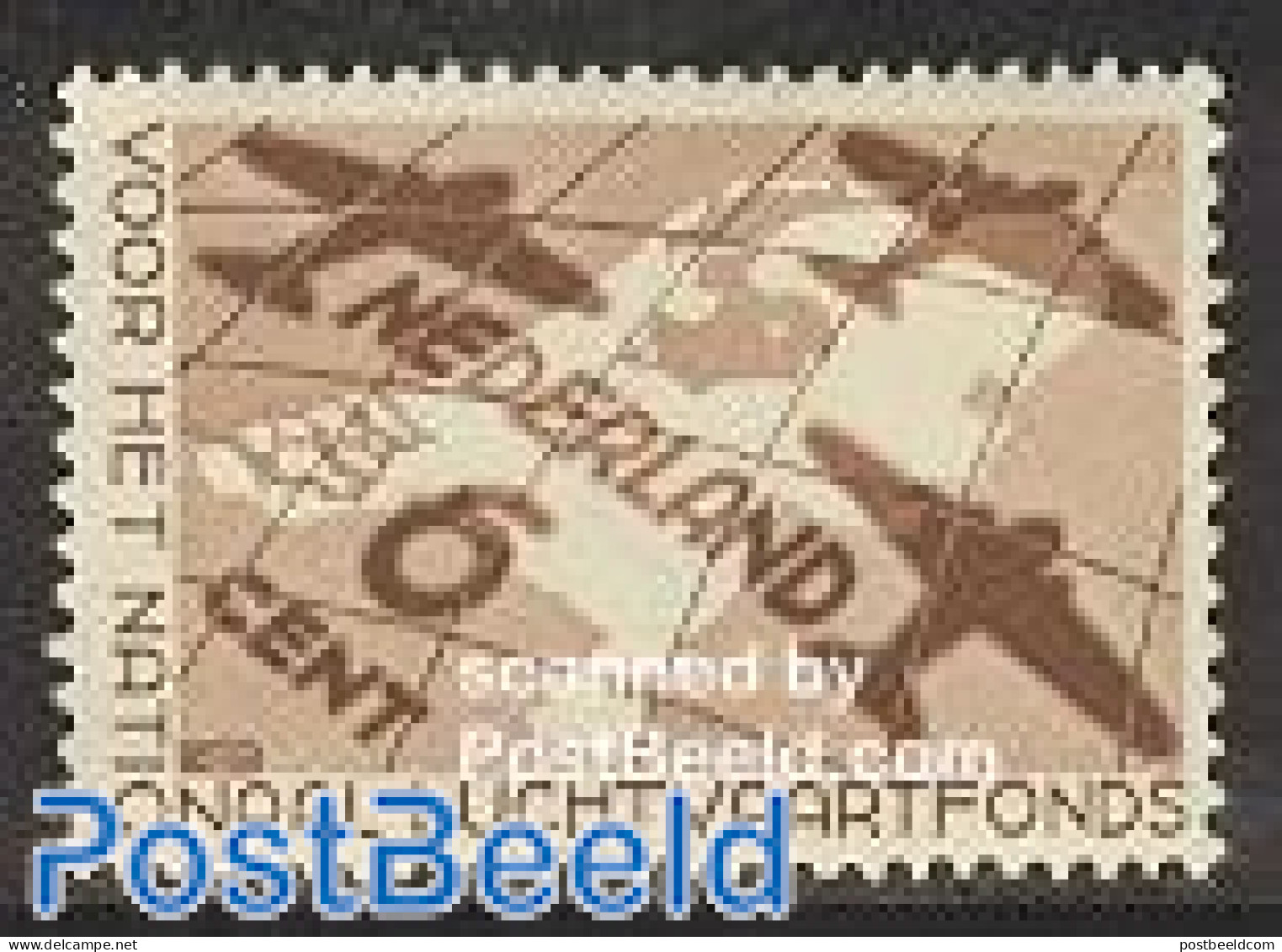 Netherlands 1935 National Air Fund 1v, Mint NH, Transport - Various - Aircraft & Aviation - Maps - Unused Stamps