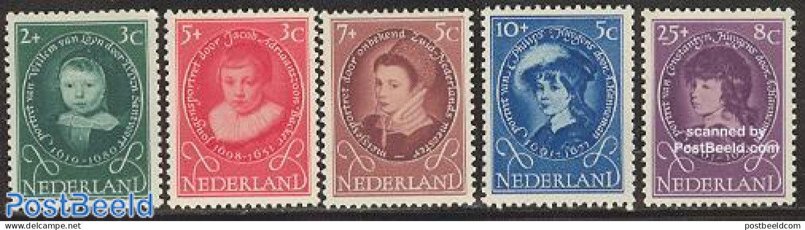 Netherlands 1955 Child Welfare 5v, Mint NH, Art - Paintings - Neufs