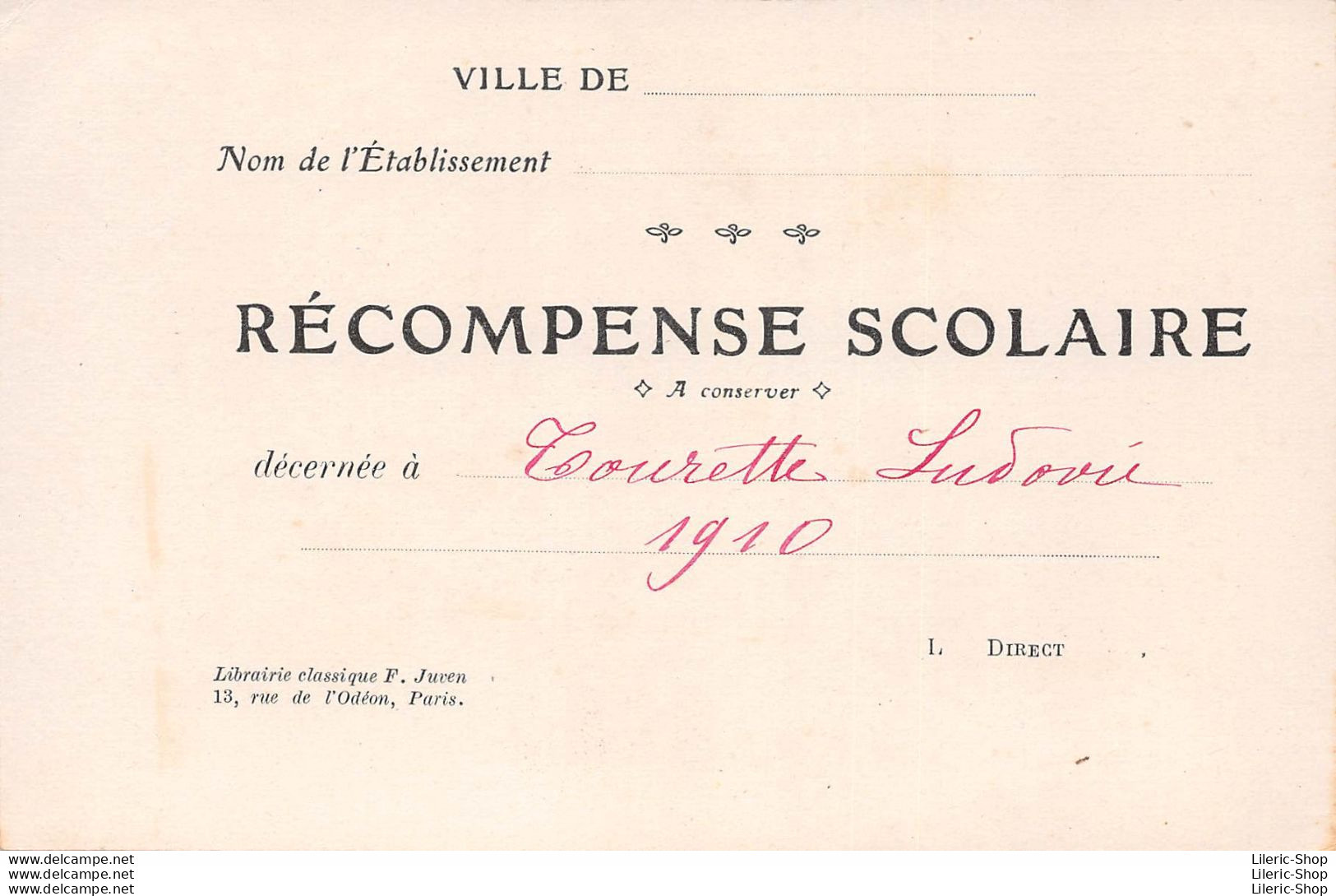 CPA RÉCOMPENSE SCOLAIRE - Pho . N. D.  Les Halles D'Ypres (Belgique), XIV ème Siècle - Ieper