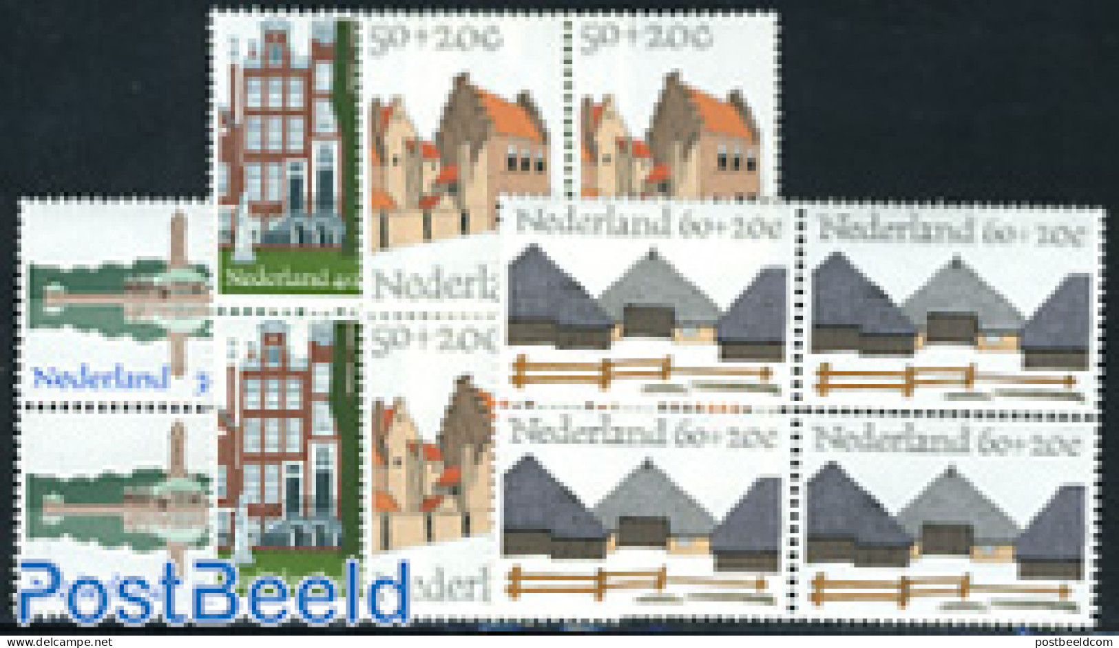 Netherlands 1975 Summer Welfare 4v Blocks Of 4 [+], Mint NH, Art - Architecture - Ongebruikt