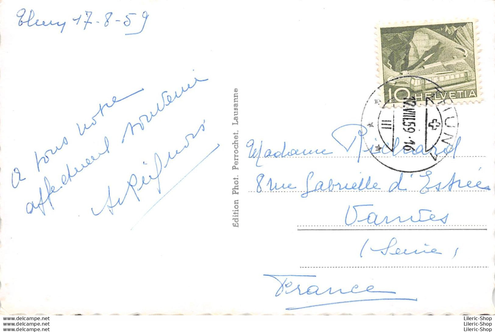 AK 1959 - Thun Und Die Alpen  - Edition Phot. Perrochet, Lausanne - Autres & Non Classés