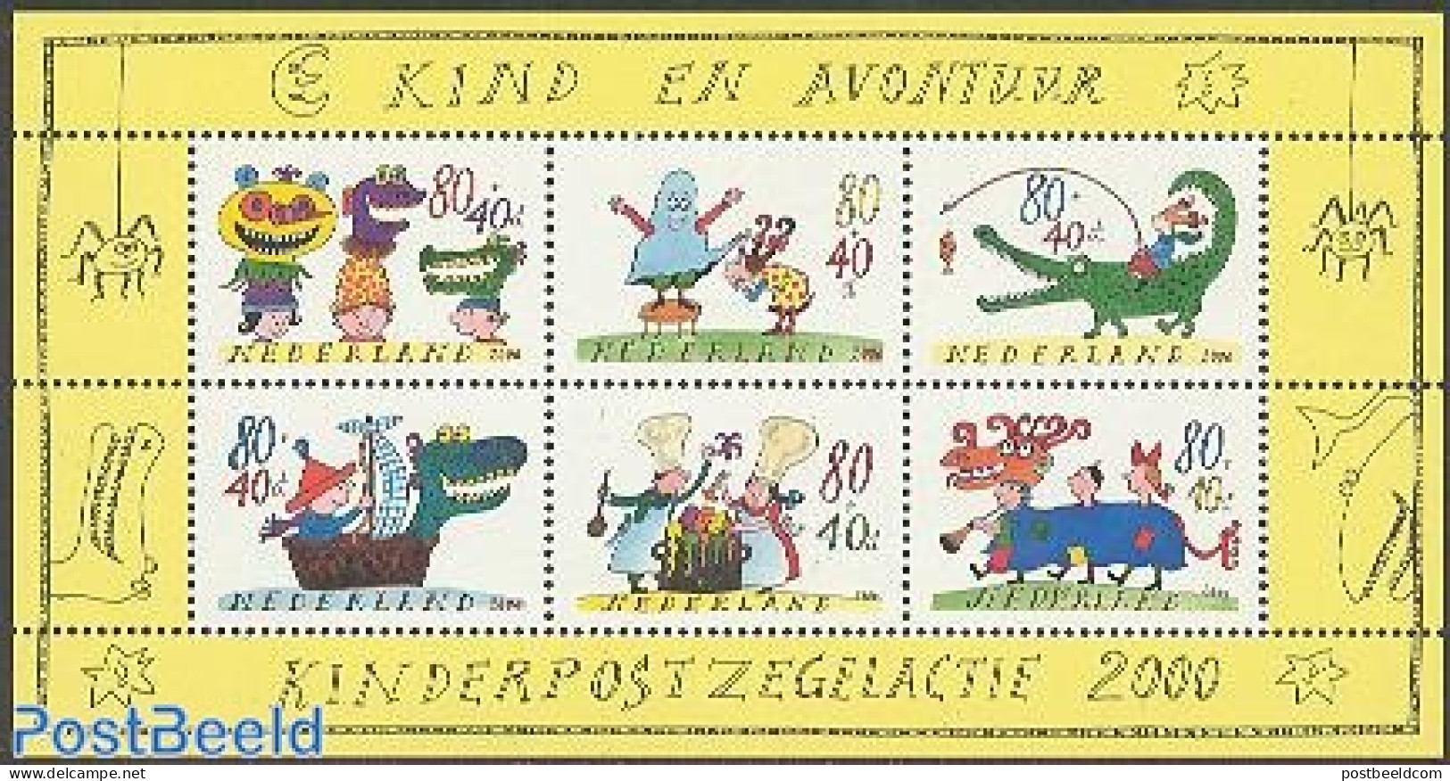 Netherlands 2000 Child Welfare S/s, Mint NH, Transport - Ships And Boats - Art - Children's Books Illustrations - Unused Stamps