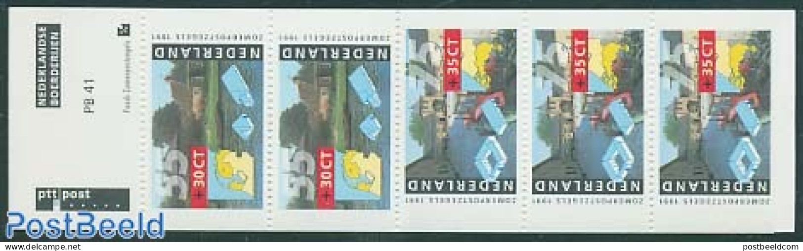 Netherlands 1991 Summer Issue, Farms Booklet, Mint NH, Various - Stamp Booklets - Agriculture - Maps - Unused Stamps