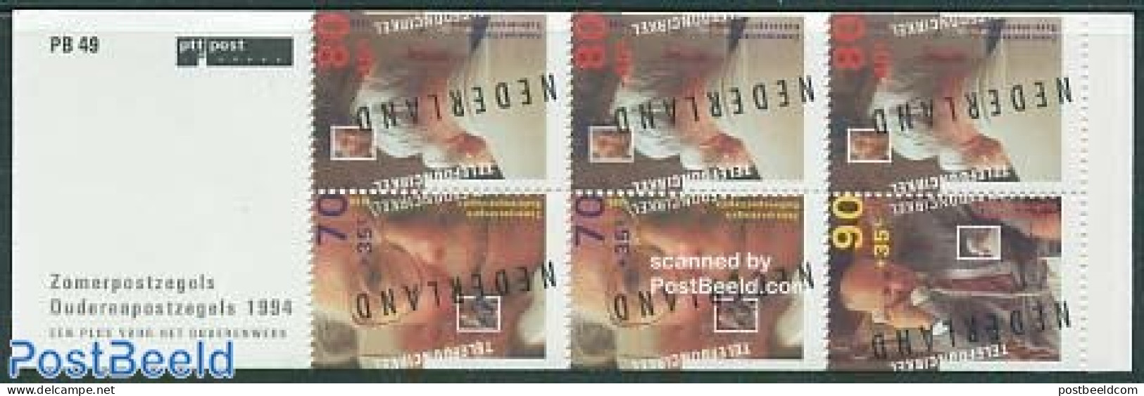 Netherlands 1994 Summer, Senior People Booklet, Mint NH, Science - Telephones - Stamp Booklets - Unused Stamps