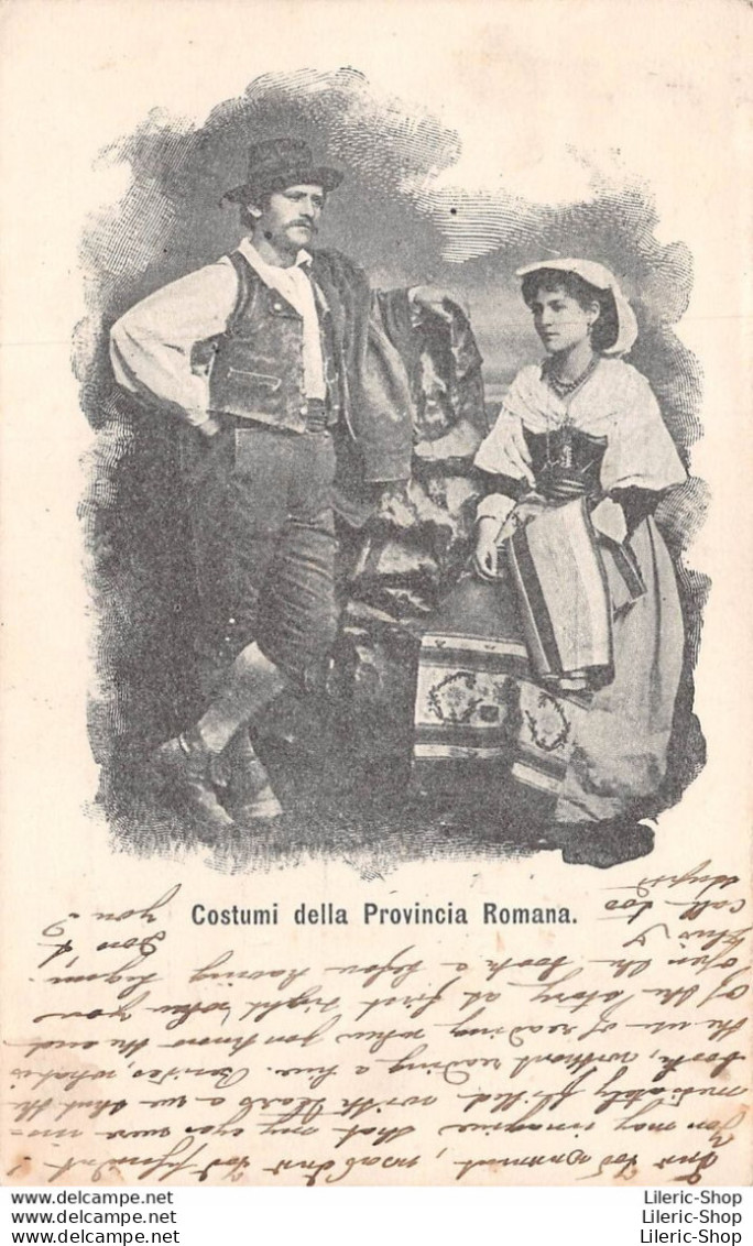 Cartolina ROMA 1909 - Costumi Della Provincia Romana. - Kostums