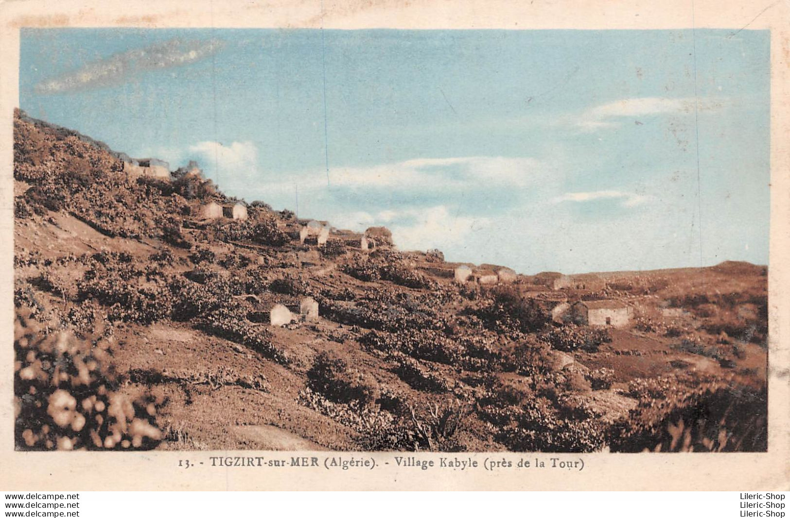 TIGZIRT-sur-mer - Cpa  ± 1930 - Village Kabyle (près De La Tour) - N°13  Phototypie. Ets Albert, Alger - Sonstige & Ohne Zuordnung