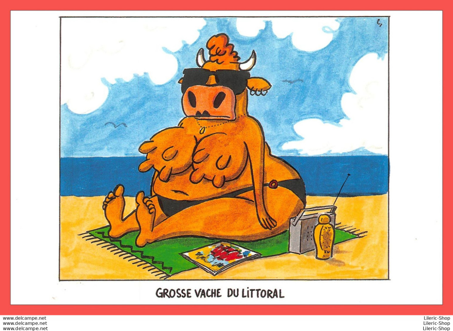Michel CAMBON " Drôles De Vaches " CPM N° CA06 Label Images , Grosse Vache Du Littoral - Contemporánea (desde 1950)