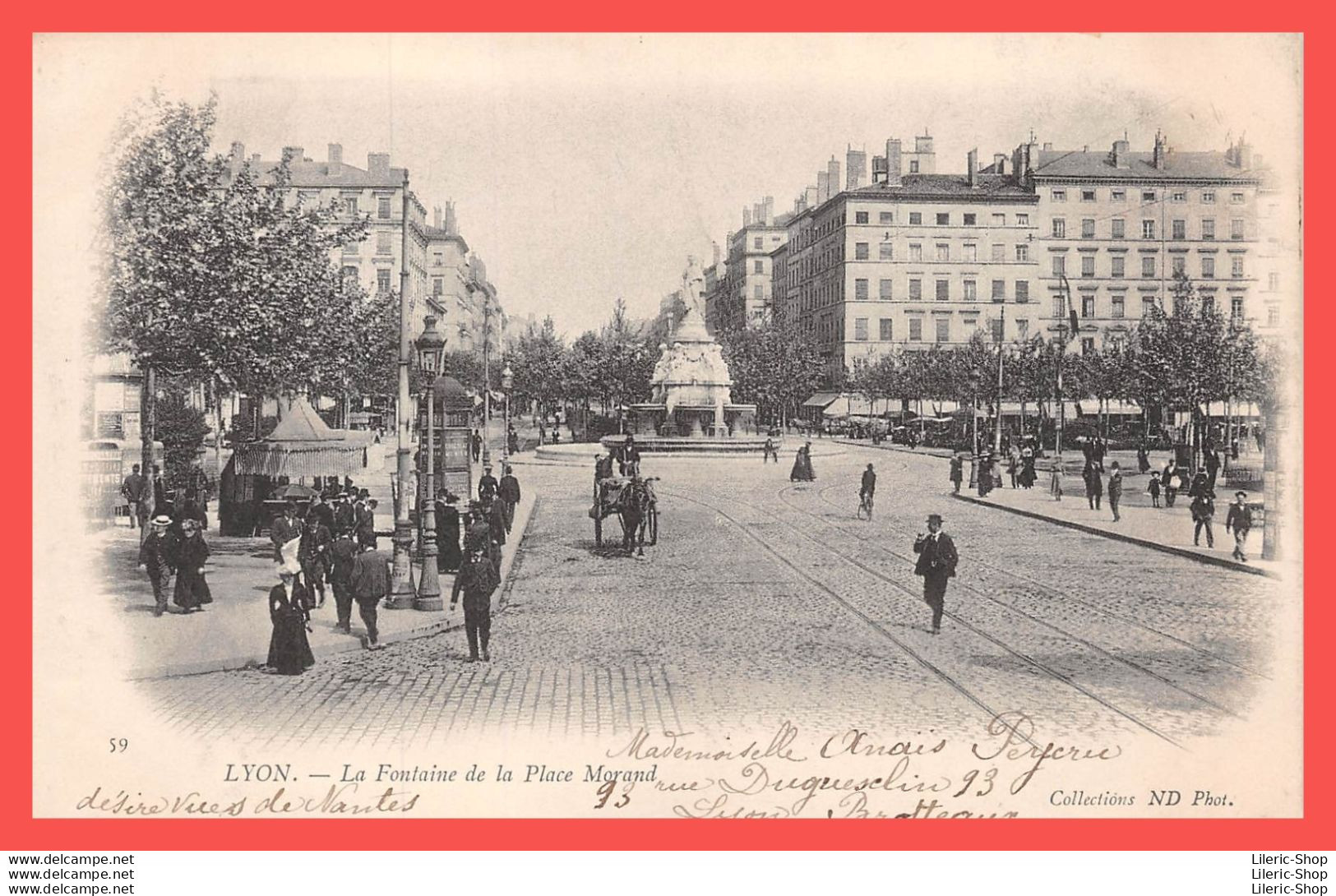 LYON (69) CPA 1902 FONTAINE DE LA PLACE MORAND (PLACE DU MARECHAL LYAUTEY) - COLL. ND PHOT. N°59 - Lyon 6