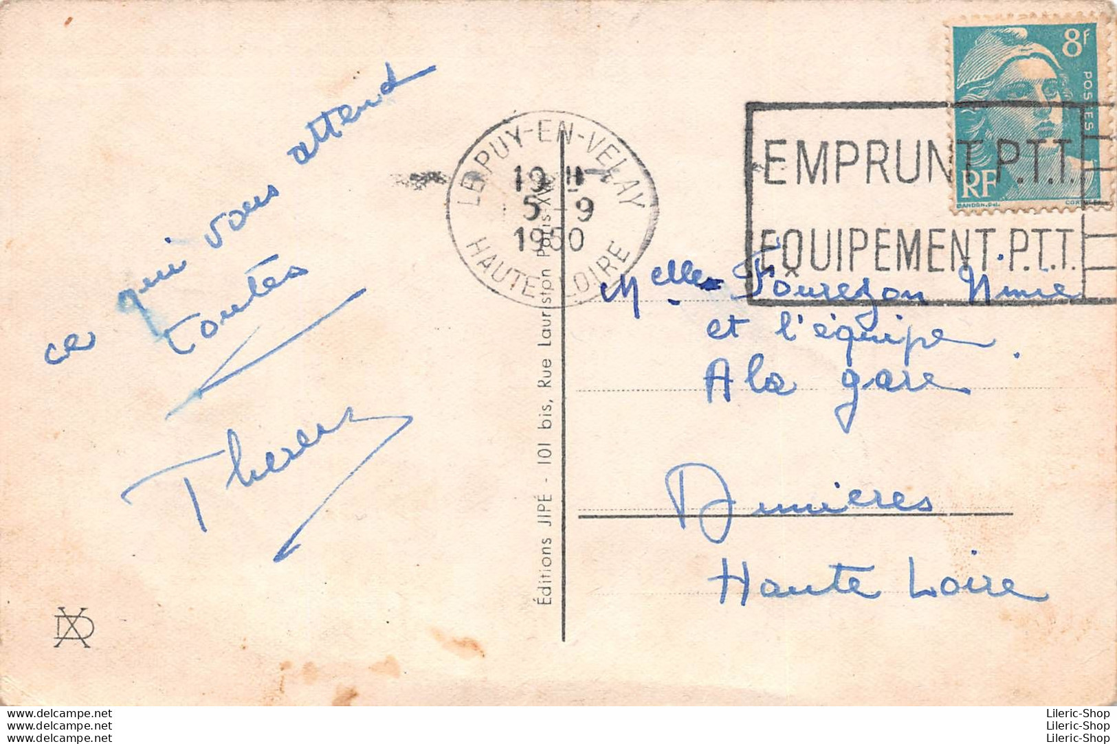 Jean De Preissac - Cpsm Humour 1950 -  La Partie De Cartes # Chiens - Preissac