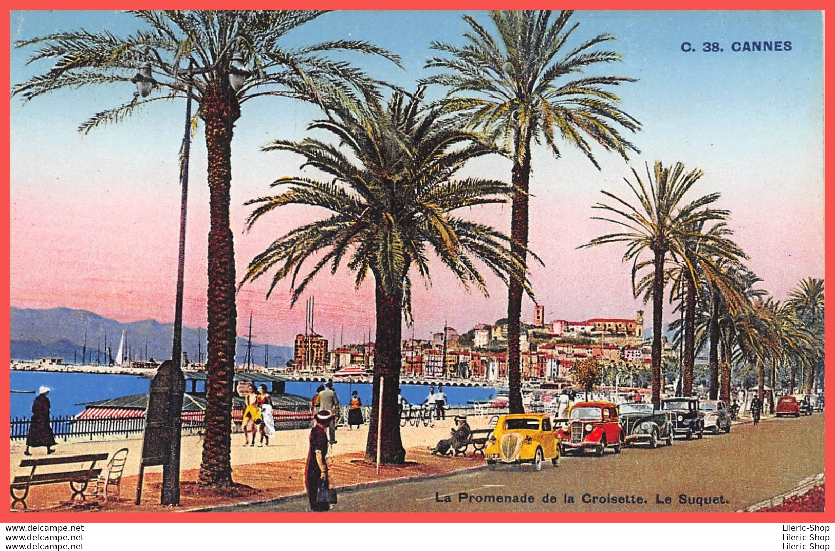 AUTOMOBILES- CANNES (06)  La Croisette. Le Suquet. PHOTOCHROME S.I.C.A. - 98, Av. St-Lambert - NICE  - Passenger Cars