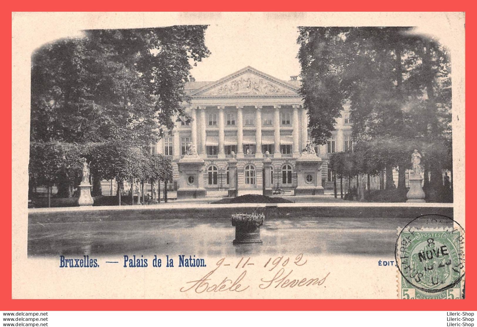 BRUSSEL BRUXELLES CPA  1902 - PALAIS DE LA NATION Siège Du Sénat Et De La Chambre Des Représentants  - Monuments, édifices
