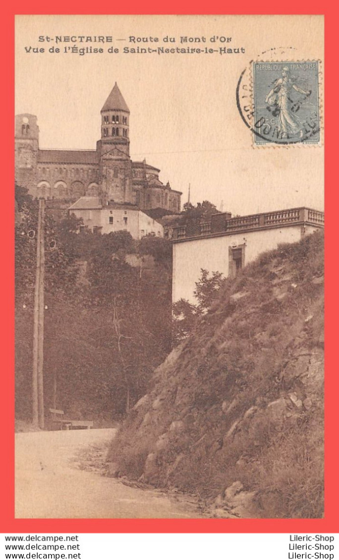 ST NECTAIRE (63)  Cpa 1925 Route Du Mont-D'Or - Vue De L'Eglise Romane De St-Nectaire -le-Haut  - Saint Nectaire