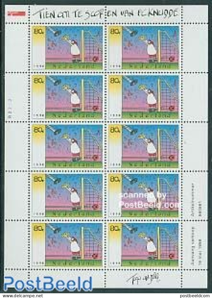 Netherlands 1998 FC Knudde, Football M/s, Mint NH, Sport - Football - Art - Comics (except Disney) - Unused Stamps