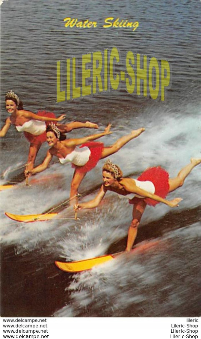 Synchronized Water Skiing Pretty Ladies - Retro Bathing Suit Water Skiing Ski Nautique - - Wasserski