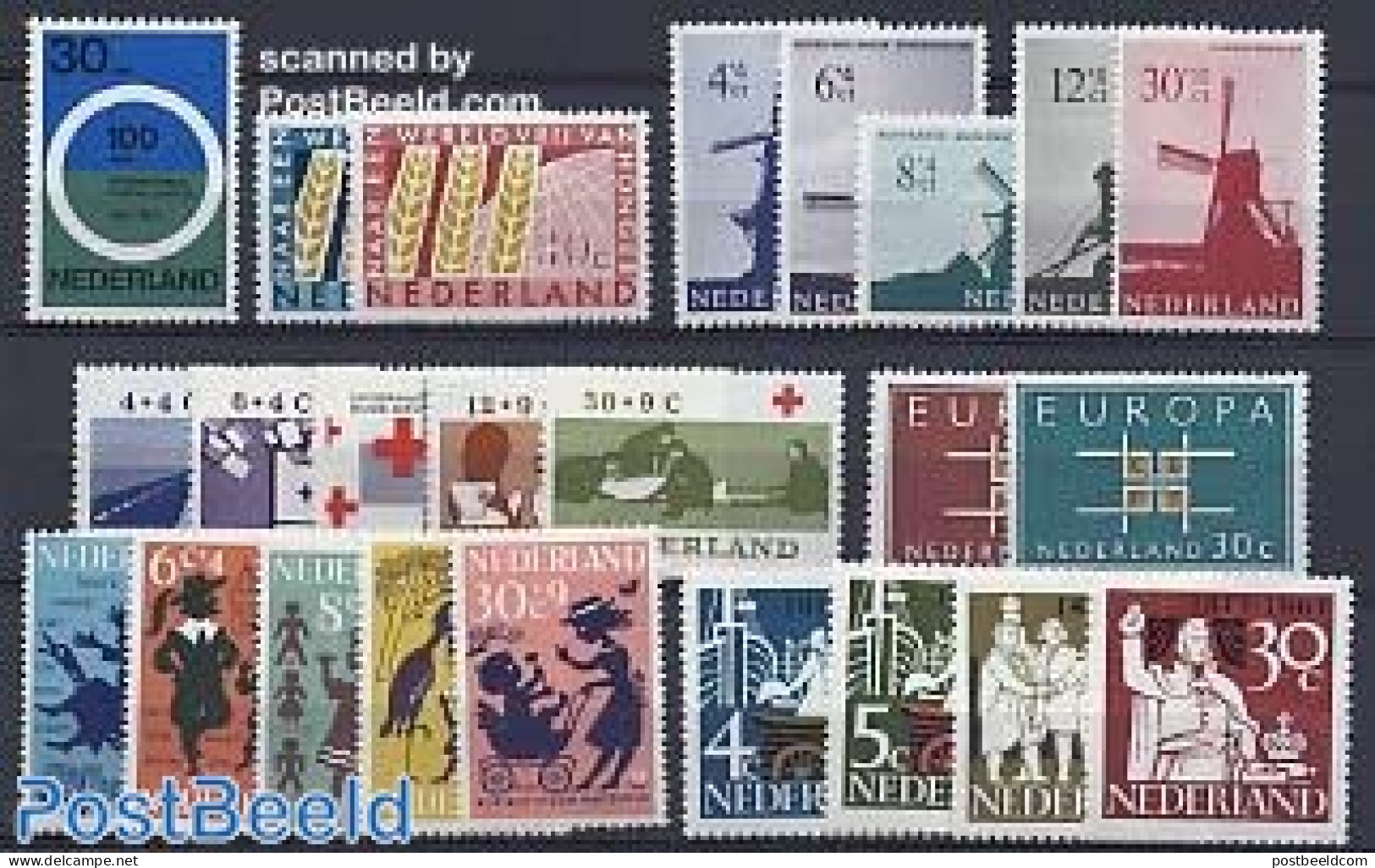 Netherlands 1963 Yearset 1963 (24v), Mint NH, Various - Yearsets (by Country) - Nuevos