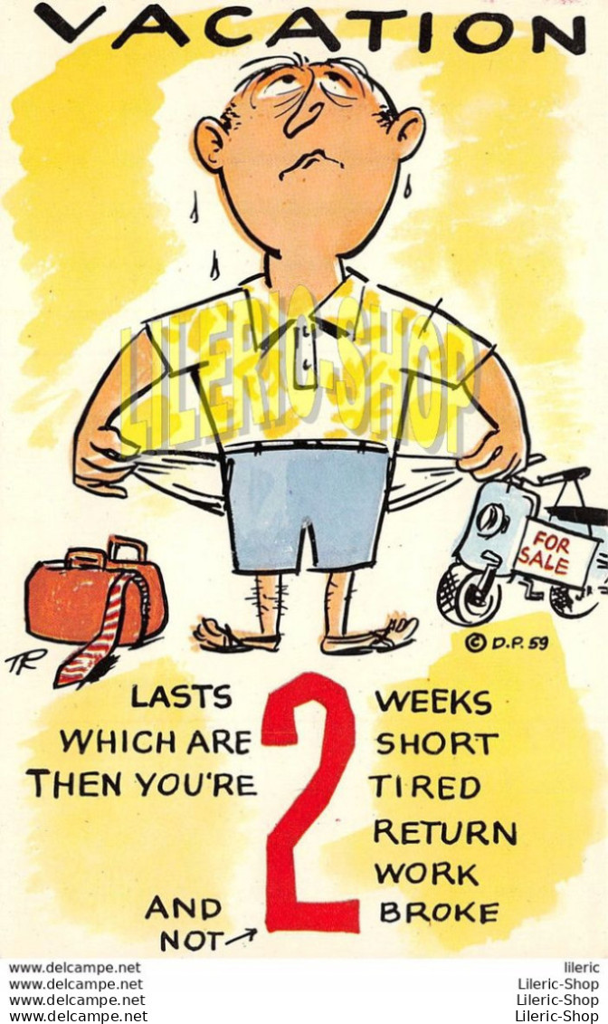 Comic Postcard DEXTER PRESS, Inc. Vacation Lasts 2 Weeks Which Are 2 Short ... - Humour