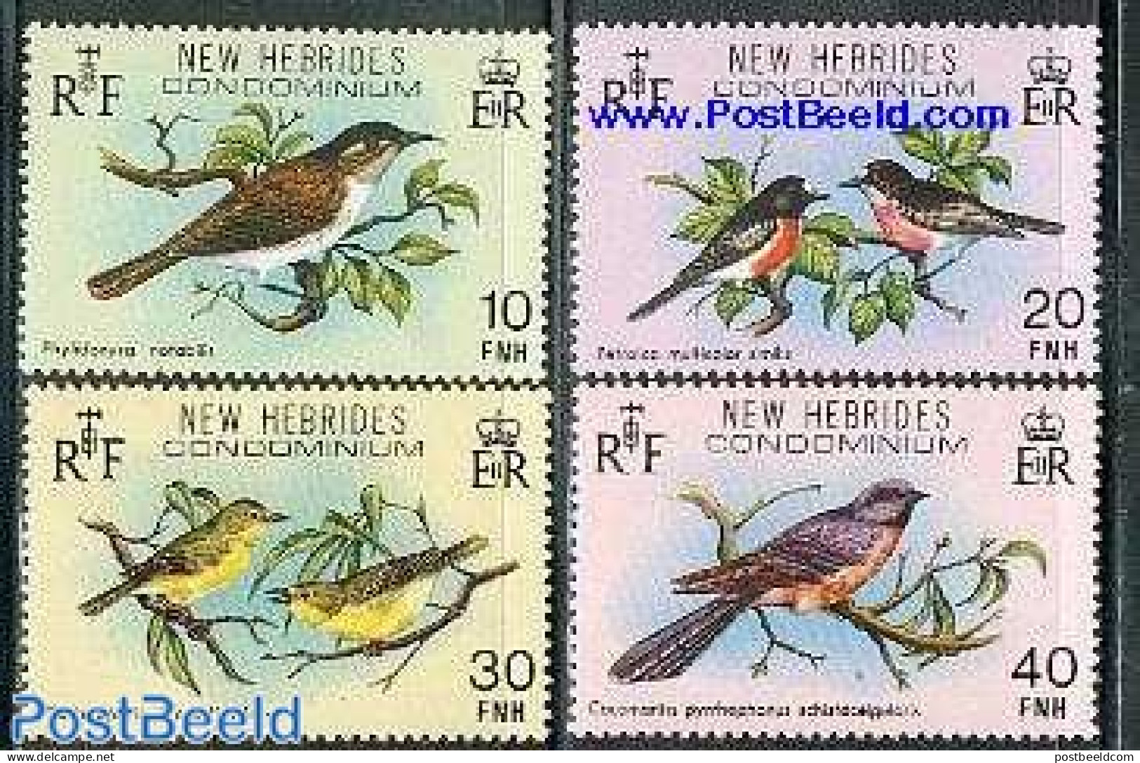 New Hebrides 1980 Birds 4v E, Mint NH, Nature - Birds - Unused Stamps