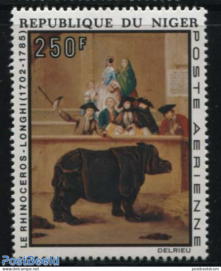 Niger 1974 Europafrique 1v, Mint NH, History - Nature - Afriqueeurope - Animals (others & Mixed) - Rhinoceros - Art - .. - Other & Unclassified