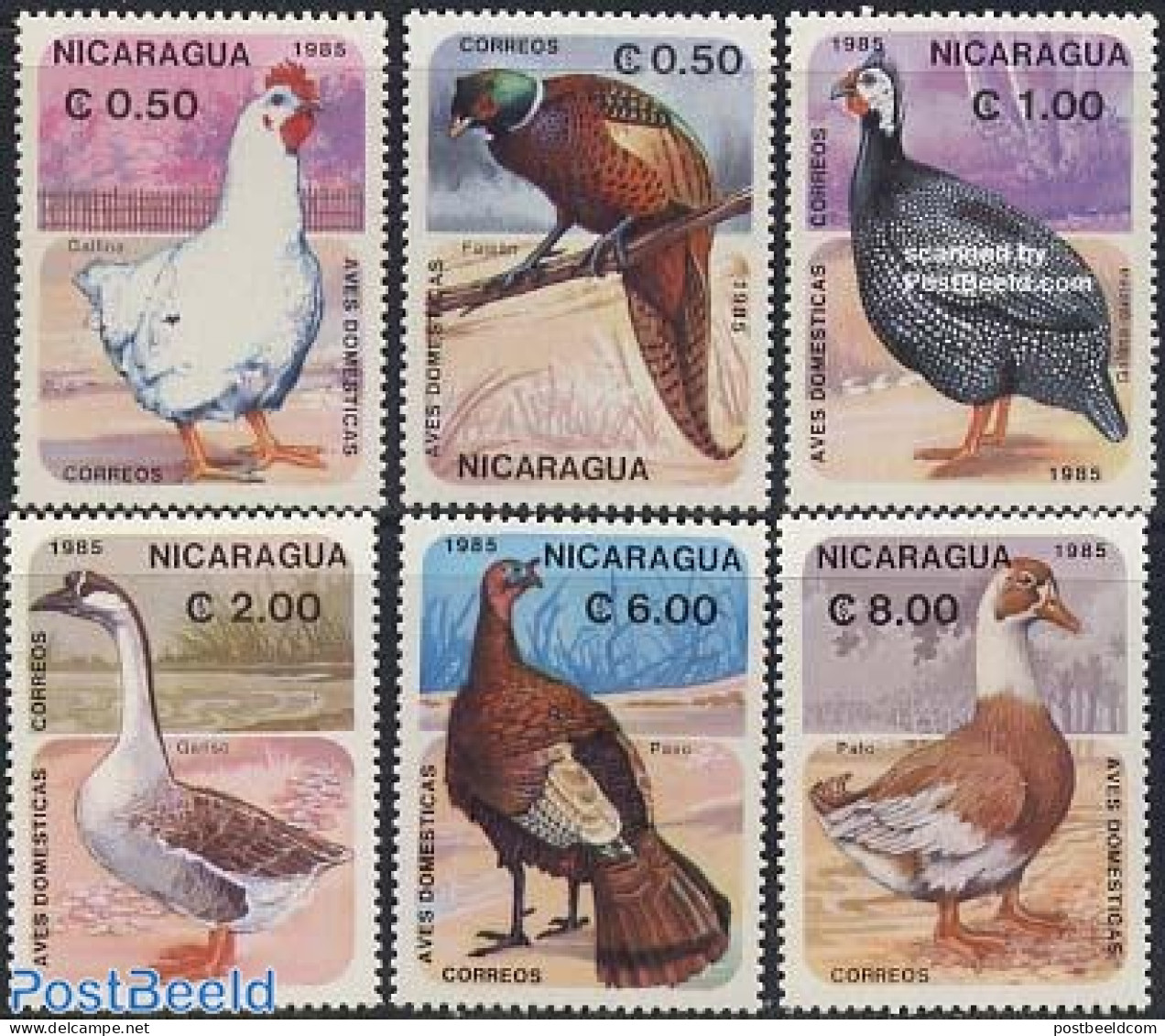 Nicaragua 1985 Birds 6v, Mint NH, Nature - Birds - Ducks - Poultry - Geese - Nicaragua