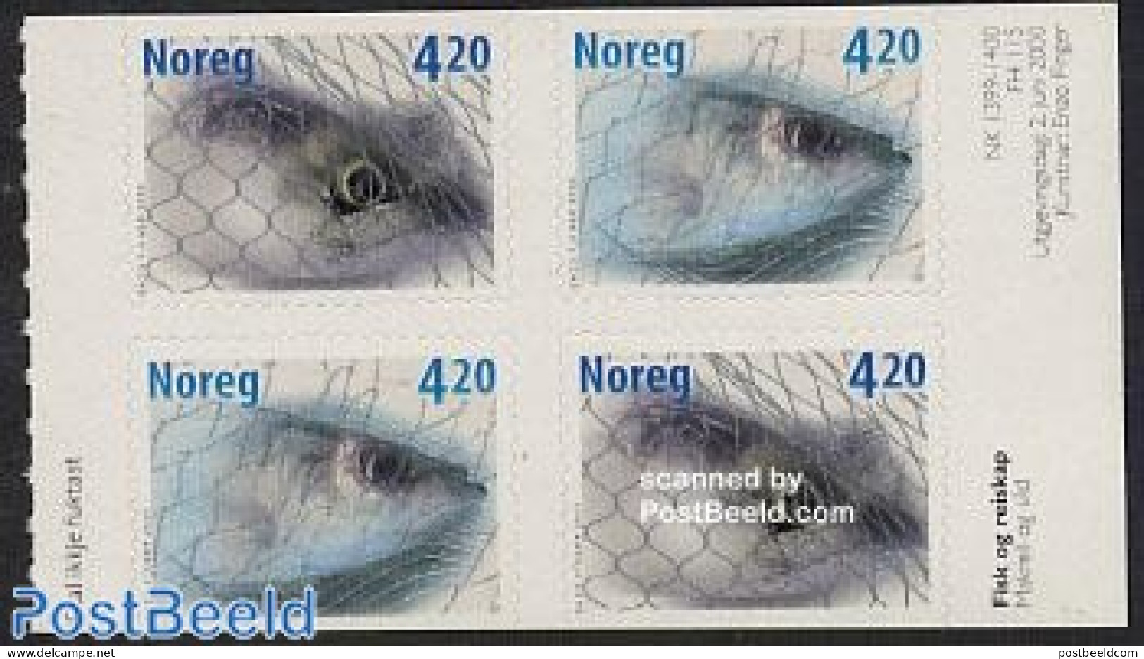 Norway 2000 Fish 2x2v S-a, Mint NH, Nature - Fish - Unused Stamps