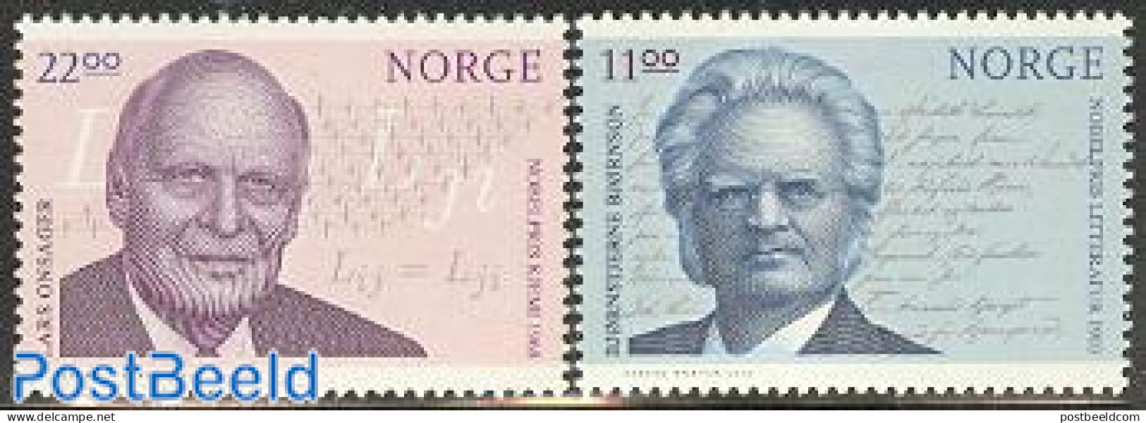 Norway 2003 Nobel Prize Winners 2v, Mint NH, History - Nobel Prize Winners - Art - Authors - Handwriting And Autographs - Ungebraucht