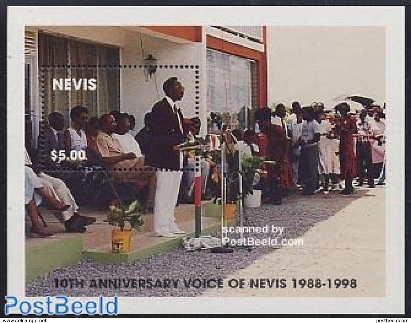 Nevis 1998 Voice Of Nevis S/s, Mint NH, Performance Art - Radio And Television - Télécom