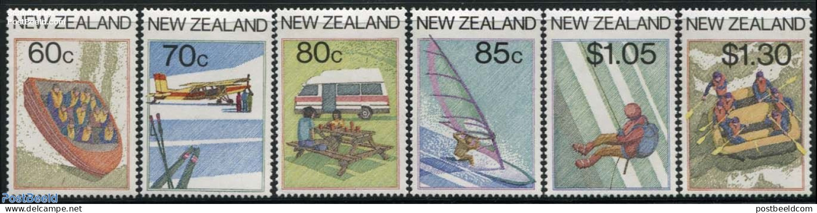 New Zealand 1987 Tourism & Sport 6v, Mint NH, Sport - Transport - Various - Fun Sports - Mountains & Mountain Climbing.. - Ungebraucht