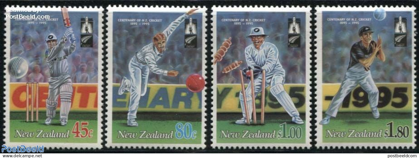 New Zealand 1994 Cricket 4v, Mint NH, Sport - Cricket - Sport (other And Mixed) - Ungebraucht