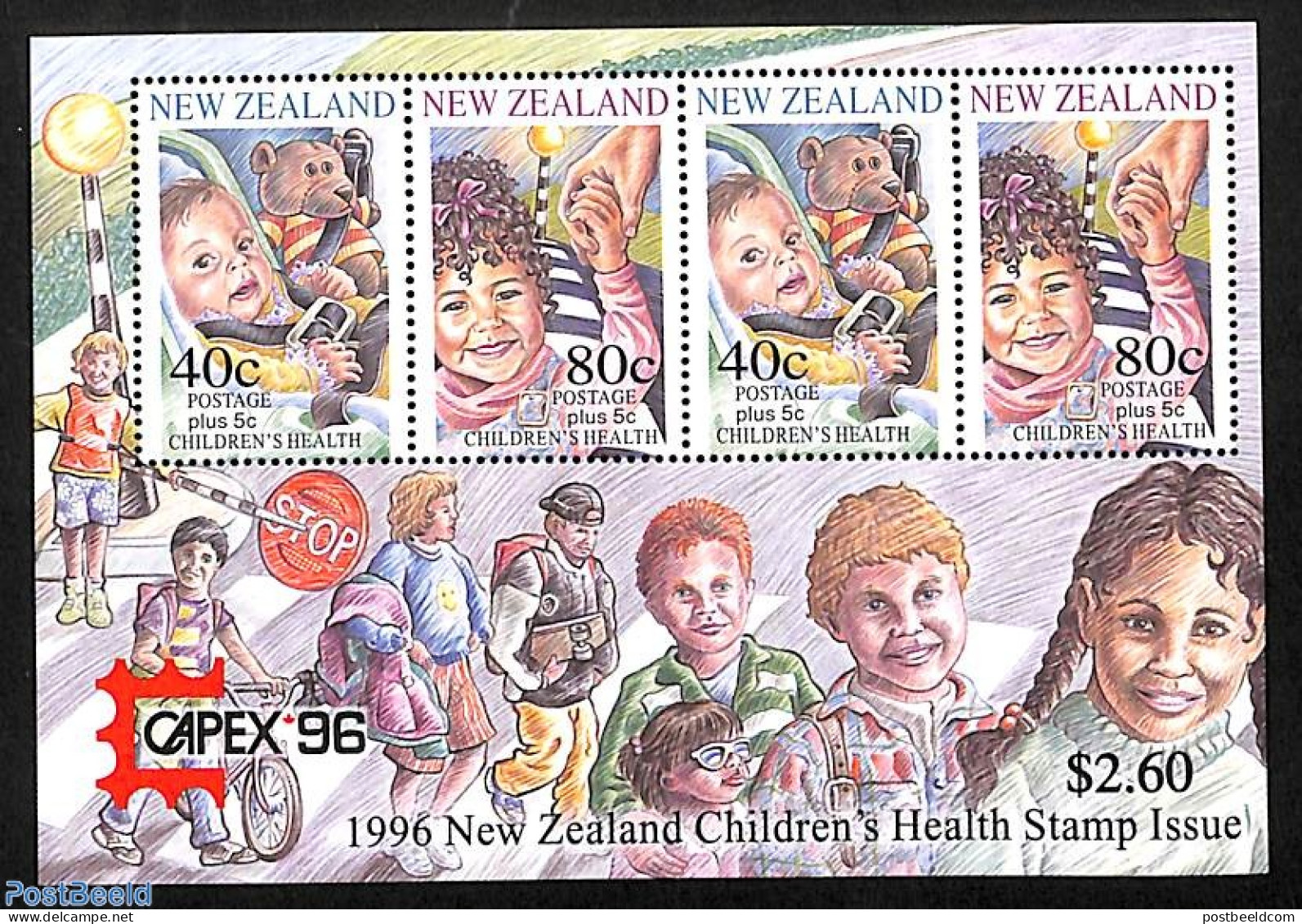 New Zealand 1996 Health Capex S/s With Teddy Bears, Mint NH, Health - Nature - Transport - Various - Health - Bears - .. - Neufs