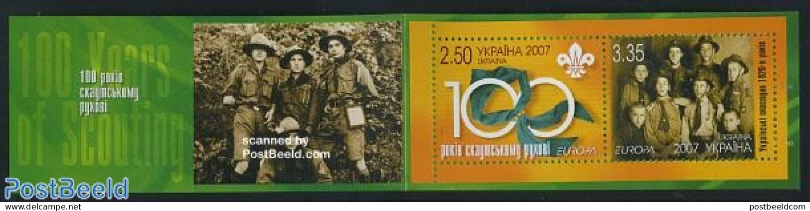 Ukraine 2007 Europa, Scouting 2v In Booklet, Mint NH, History - Sport - Europa (cept) - Scouting - Stamp Booklets - Non Classificati